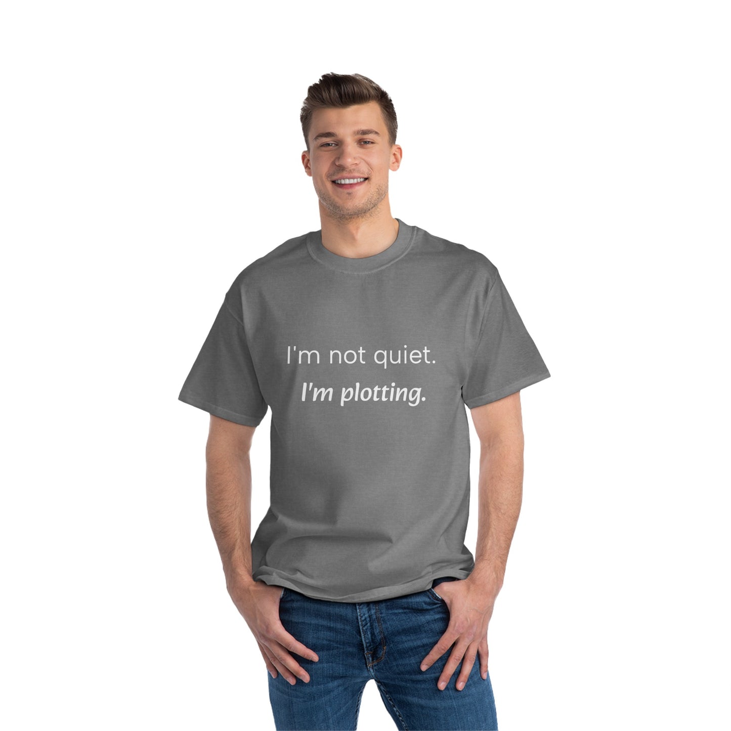 "I'm not quiet. I'm plotting." Men's Short Sleeve Tee Introvert T-Shirt