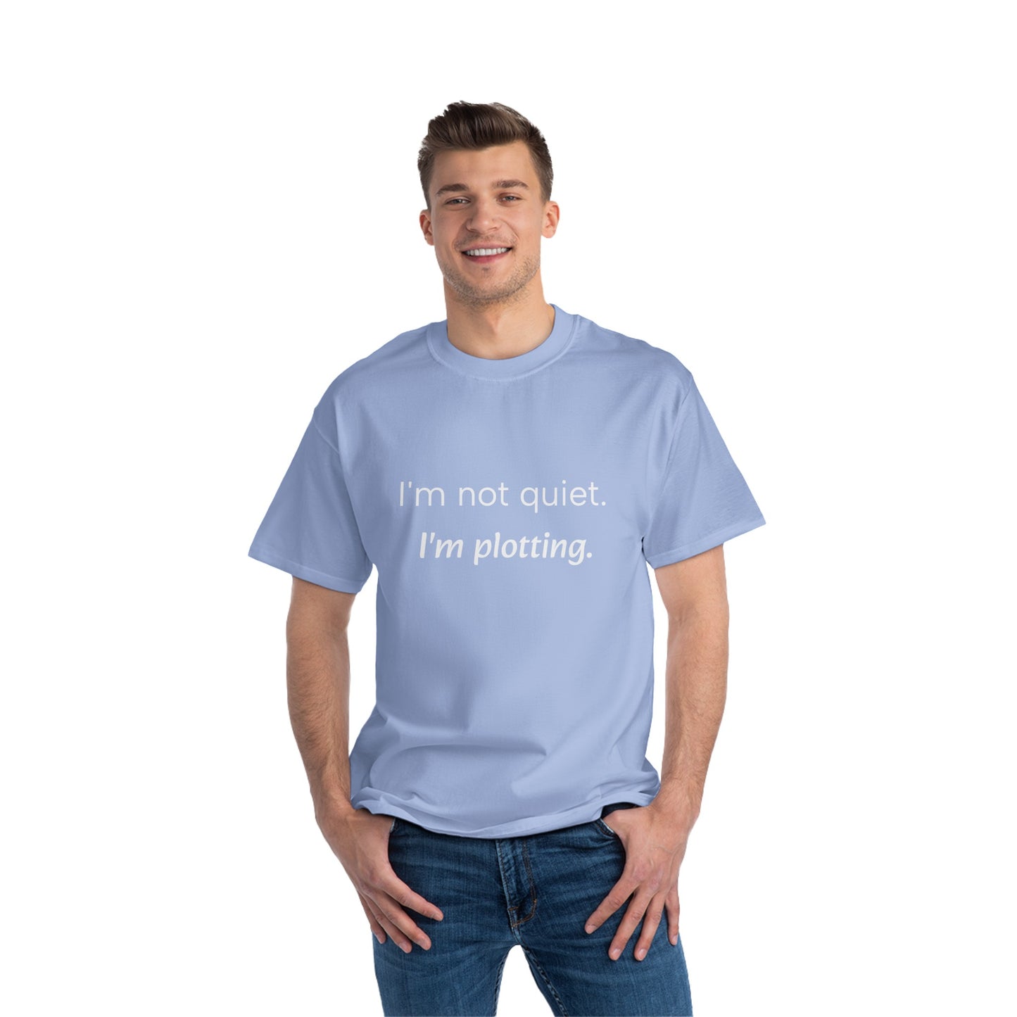 "I'm not quiet. I'm plotting." Men's Short Sleeve Tee Introvert T-Shirt