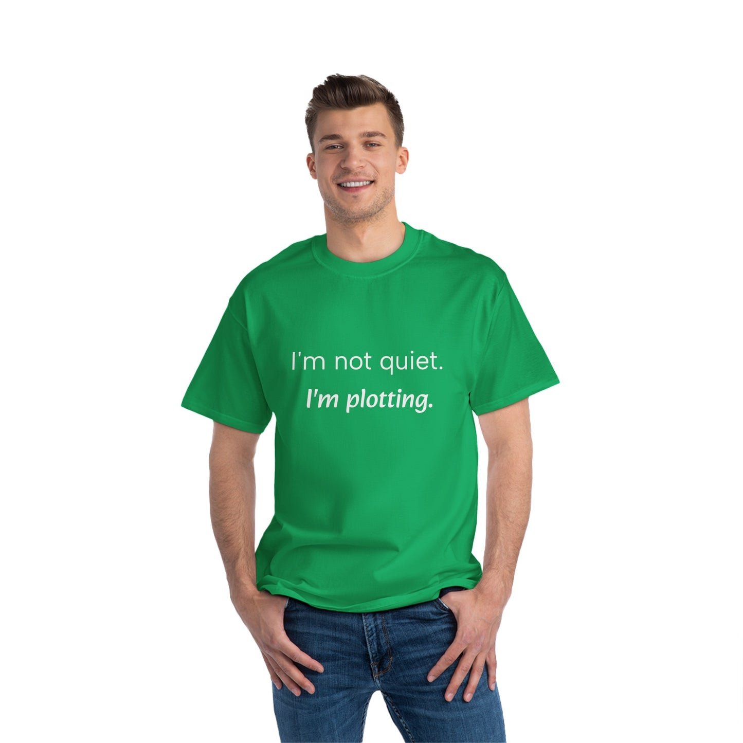 "I'm not quiet. I'm plotting." Men's Short Sleeve Tee Introvert T-Shirt