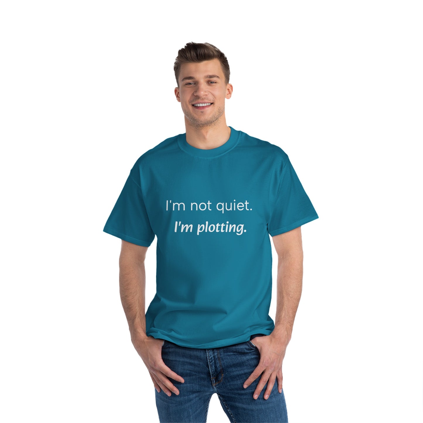 "I'm not quiet. I'm plotting." Men's Short Sleeve Tee Introvert T-Shirt