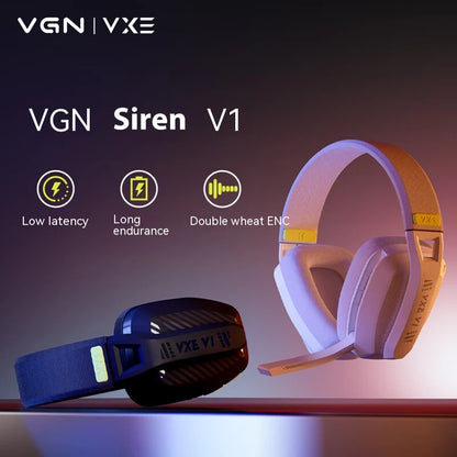 VGN VXE Siren V1 Wireless Headset Two Mode Bluetooth 5.3 2.4G FPS Gaming Headset for Introverts